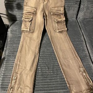 Kids Stylish Tan Cargo Pants